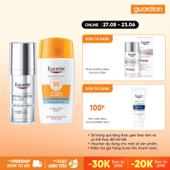 Combo Tinh Chất Giúp Giảm Dấu Hiệu Lão Hóa Eucerin Hyaluron-Filler Epicelline Serum 30ml + Kem Chống Nắng Eucerin Hydro Protect Ultra-Light Fluid SPF50+ 50ml