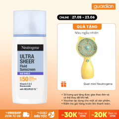 Kem Chống Nắng Neutrogena Ultra Sheer Cho Da Mặt Spf50 40Ml