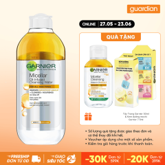 Nước Tẩy Trang Cho Da Khô Và Trang Điểm Lâu Trôi Micellar Water Oil Infused Garnier 400Ml