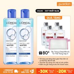 Combo 2 Nước Tẩy Trang 3 In 1 Micellar Làm Sạch Sâu L'Oréal Paris 400Ml