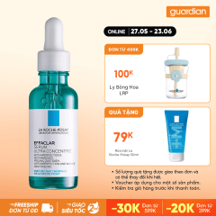 Dưỡng Chất Giúp Giảm Mụn Giảm Thâm Thu Nhỏ Lỗ Chân Lông La Roche-Posay Effaclar Serum 3 Tác Động 30ml
