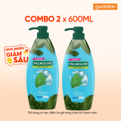 Combo 2 Dầu Gội Palmolive Kèm Dầu Xả Chiết Xuất Bạc Hà Tự Nhiên Cho Cảm Giác Mát Lạnh & Tươi Mới 600ml