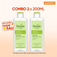 Combo 2 SIMPLE NUOC HOA HONG 200ML