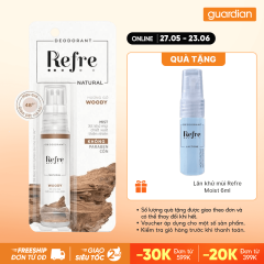 Xịt Khử Mùi Hương Gỗ Natural Woody Refre 30Ml