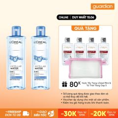 Combo 2 Nước Tẩy Trang L'Oréal Paris 3 In 1 Micellar Water Làm Tươi Mát Da 400Ml