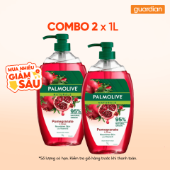 Combo 2 Sữa tắm dạng gel Palmolive Naturals hương lựu và xoài 1L