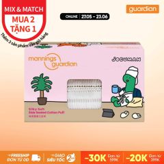 Bông Tẩy Trang Ép Viền Mềm Mại Mannings Guardian Joguman Silky Soft Side Sealed Cotton Puff 100 Miếng