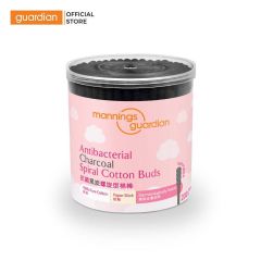 Tăm Bông Kháng Khuẩn Đầu Than Xoắn Mannings Guardian Antibacterial Charcoal Spiral Cotton Buds 200 Cây