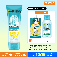 Sữa Rửa Mặt Giảm Mụn Garnier Bright Anti-Acne Salicylic Low PH Wash 100ml