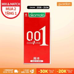 Bao Cao Su Okamoto 0,01 Hydro Polyurethane Hộp 4 Cái