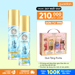 Combo 2 Xịt Thơm Body Mist Purité Hương Nước Hoa Cao Cấp Aqua Whisper Lưu Hương 48H 100ML