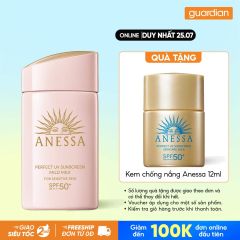 Sữa Chống Nắng Dịu Nhẹ Dành Cho Da Nhạy Cảm & Trẻ Em Anessa Perfect Uv Sunscreen Mild Milk Spf50+ Pa++++ 60Ml