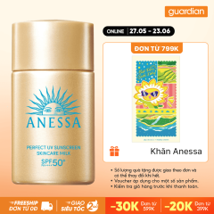 Sữa Chống Nắng Dưỡng Da Kiềm Dầu Bảo Vệ Hoàn Hảo Anessa Pefect Uv Suncreen Skincare Milk Spf50+ Pa++++ 20Ml