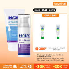 Combo 1 BENZAC SRM LAMSACH DADAUMUN 150ML & 1 BENZAC SUA DUONGG AM DA MUN 50ML