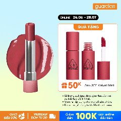Son Bóng Dưỡng Môi 3CE Glazy Lip Glow #34 Rose Glaze - Hồng Khô 5G