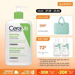 Sữa Rửa Mặt Cerave Hydrating Cleanser Dưỡng Ẩm Làm Sạch Sâu Dành Cho Da Thường & Da Khô 473Ml