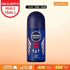Lăn Khử Mùi Nam Khô Thoáng Nivea Dry Impack 72H 50Ml