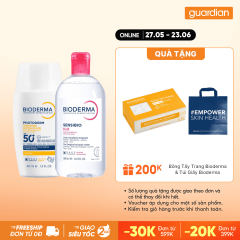Combo 1 BIODERMA SCN SPF50+40ML (K MAU) & 1 BIODERMA NTT DA NHAY CAM 500ML