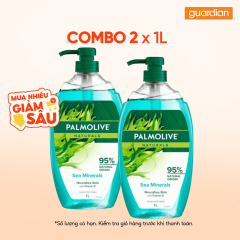 Combo 2 Sữa tắm dạng gel Palmolive Naturals khoáng biển tươi mát 1L