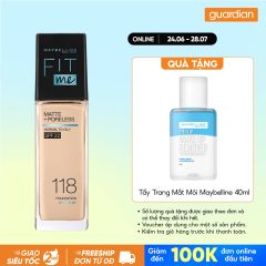Kem Nền Mịn Nhẹ Kiềm Dầu Maybelline Fit Me Spf22 #118 Light Beige 30Ml