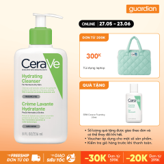 Sữa Rửa Mặt Dưỡng Ẩm, Làm Sạch Sâu Dành Cho Da Thường & Da Khô Cerave Hydrating Cleanser 236Ml