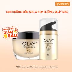 Combo 1 OLAY TOTAL EFFECTS KEM DG DEM 50G & 1 OLAY TE KEM DUONG NGAY SPF15 50G