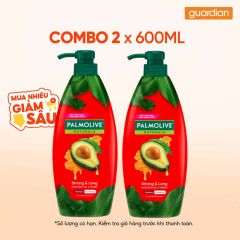 Combo 2 Dầu Gội Kèm Dầu Xả Cho Tóc Dài Mượt Chắc Khỏe Palmolive Naturals Strong & Long Avocado & Honey 600ml