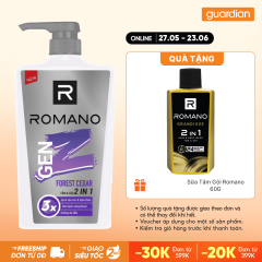 Sữa Tắm Gội 2 Trong 1 Romano GenZ Hương Forest Cedar 610Gr