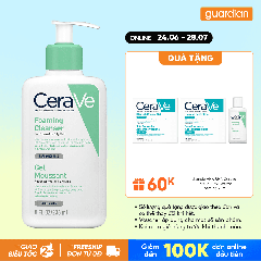Sữa Rửa Mặt Tạo Bọt Cerave Foaming Cleanser Sạch Sâu Cho Da Thường Đến Da Dầu 236Ml