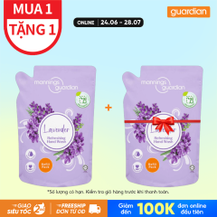 TÚI NƯỚC RỬA TAY DẠNG GEL HƯƠNG HOA OẢI HƯƠNG TƯƠI MÁT MANNINGS GUARDIAN LAVENDER REFRESHING HAND WASH 450ML (POUCH)