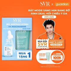 SVR Combo Tinh Chất Dưỡng Da Giúp Dưỡng Ẩm Và Chống Nhăn Da Ampoule B 30ml + Gel Rửa Mặt Không Gây Khô Da Dành Cho Da Nhạy Cảm Physiopure Gelee Moussant 200ml