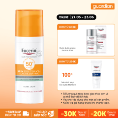 Kem Chống Nắng Cho Da Nhờn Mụn Eucerin Sun Dry Touch Acne Oil Control Spf50+ 50Ml