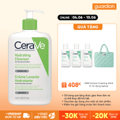 Sữa Rửa Mặt Cerave Hydrating Cleanser Dưỡng Ẩm Làm Sạch Sâu Dành Cho Da Thường & Da Khô 473Ml
