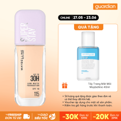 Kem Nền Lâu Trôi 30H Maybelline Super Stay Up To 30H Lumi-Matte Foundation 35Ml.#115