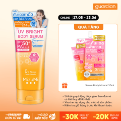 Sữa Dưỡng Thể Chống Nắng UV SPF50+PA++++ Mizumi Bright Body Serum Fragrance Free 180 ml
