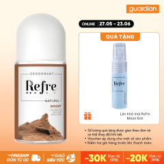 Lăn Khử Mùi Hương Gỗ Natural Woody Refre 40Ml