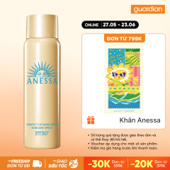 Xịt Chống Nắng Dưỡng Da Đa Năng Bảo Vệ Hoàn Hảo Anessa Perfect Uv Suncreen Skincare Spray Spf50+ Pa++++ 60G