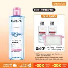 Nước Tẩy Trang Dưỡng Ẩm Cho Da Thường, Khô L'Oreal Paris Micellar Water 3-In-1 Moisturizing Even For Sensitive Skin 400Ml