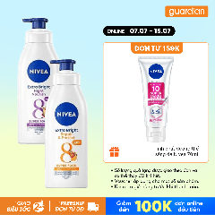 Combo Nivea 1 Sữa Dưỡng Thể Trắng Da Đêm 350ml & 1 Sữa Dưỡng Thể Dưỡng Sáng Phục Hồi & Chống Nắng 350ml