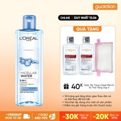 Nước Tẩy Trang L'Or&eacute;al Paris 3 In 1 Micellar Water L&agrave;m Tươi M&aacute;t Da 400Ml