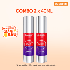 Combo 2 Tinh Chất Trắng Răng & Trung Hòa Sắc Vàng Colgate Optic White Purple Serum 40ML