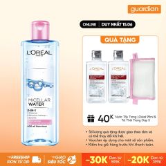 Nước Tẩy Trang Dưỡng Ẩm Cho Da Thường, Kh&ocirc; L'Oreal Paris Micellar Water 3-In-1 Moisturizing Even For Sensitive Skin 400Ml