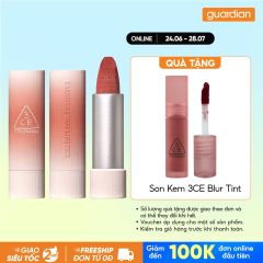 Son Sáp Mịn Lì 3CE Cashmere Hug Lipstick #06 Buddy - Hồng Cá Hồi 3.5G