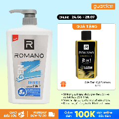 Sữa Tắm Gội 2 Trong 1 Romano Genz Hương Sea Breeze 610Gr