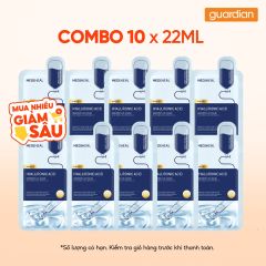 Combo 10 Mediheal Mặt nạ Dermaplus Low Molecular Hyaluronic Acid Mask 22ML