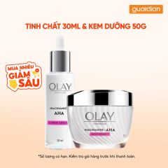 Combo 1 OLAY T.CHAT NIACINAMIDE AHA 30ML & 1 OLAY KEM DUONG NIACINAMIDE AHA50G