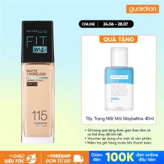 Kem Nền Mịn Nhẹ Kiềm Dầu Maybelline Fit Me Spf22 #115 Ivory 30Ml