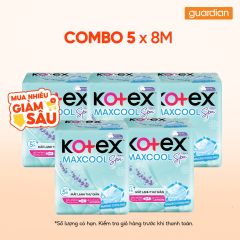 Combo 5 KOTEX MAXCOOL SPA SMC 23CM 8M/48