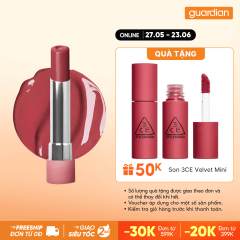 Son Bóng Dưỡng Môi 3CE Glazy Lip Glow #34 Rose Glaze - Hồng Khô 5G