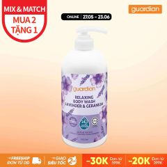 Sữa Tắm Dưỡng Ẩm Thư Giãn Guardian Relaxing Lavender & Geranium Body Wash Hoa Oải Hương & Phong Lữ 1000Ml
